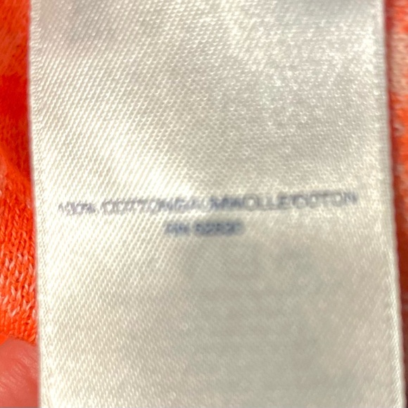 Lands' End Women's Orange Gingham Cardigan - Picture 3 of 4